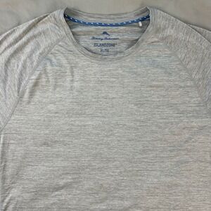 TOMMY BAHAMA IslandZone Mens T Shirt XL Gray Short Sleeve UPF 30 Performance Tee